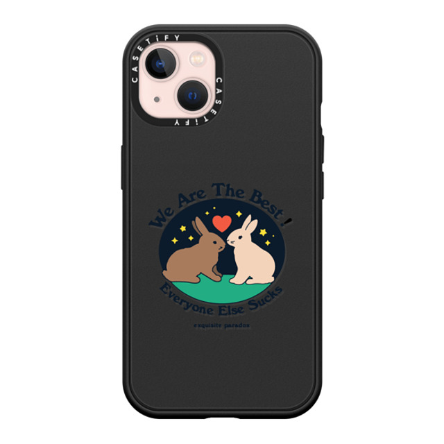 The Exquisite Paradox x CASETiFY iPhone 13 ケース マットブラック インパクトケース MagSafe対応 Best Bunnies by Exquisite Paradox