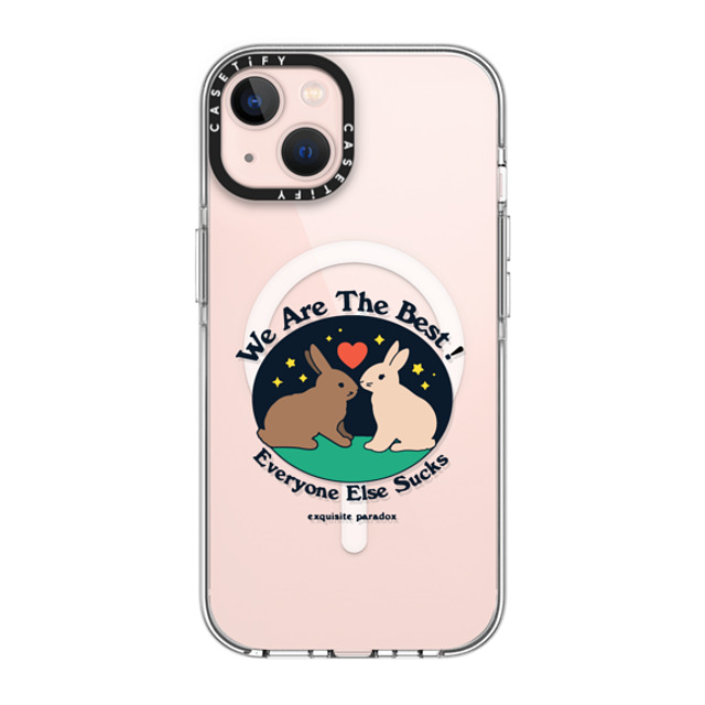 The Exquisite Paradox x CASETiFY iPhone 13 ケース クリア クリア ケース MagSafe対応 Best Bunnies by Exquisite Paradox