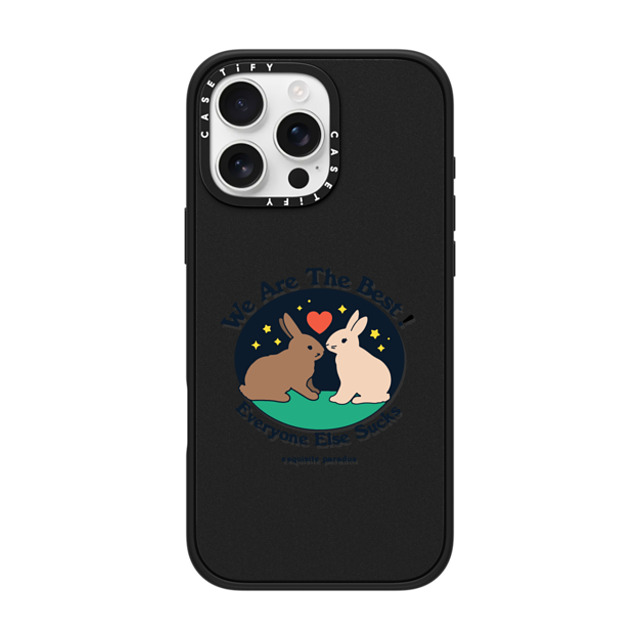 The Exquisite Paradox x CASETiFY iPhone 16 Pro Max ケース マットブラック インパクトケース MagSafe対応 Best Bunnies by Exquisite Paradox