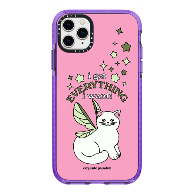 The Exquisite Paradox x CASETiFY iPhone 11 Pro Max ケース Dark Purple インパクトケース Fairy Cat by Exquisite Paradox