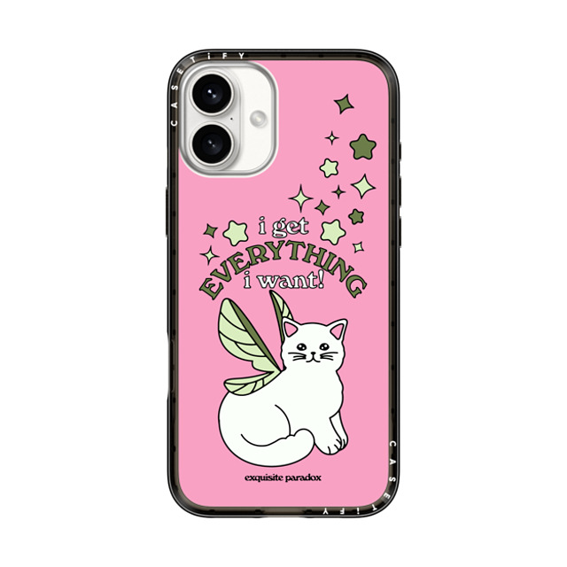 The Exquisite Paradox x CASETiFY iPhone 16 Plus ケース ブラック インパクトライトケース Fairy Cat by Exquisite Paradox