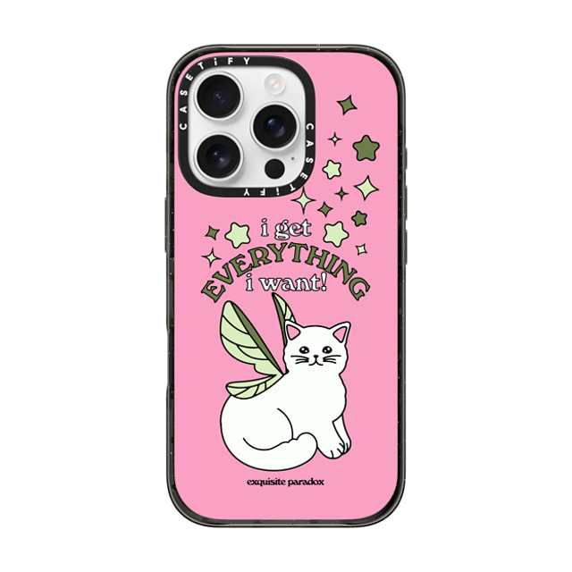 The Exquisite Paradox x CASETiFY iPhone 16 Pro ケース Animal,Cartoon ブラック インパクトケース Fairy Cat by Exquisite Paradox Mother's Day The Exquisite Paradox x CASETiFY iPhone 16 Pro ケース Animal,Cartoon ブラック インパクトケース Fairy Cat by Exquisite Paradox Mother's Day