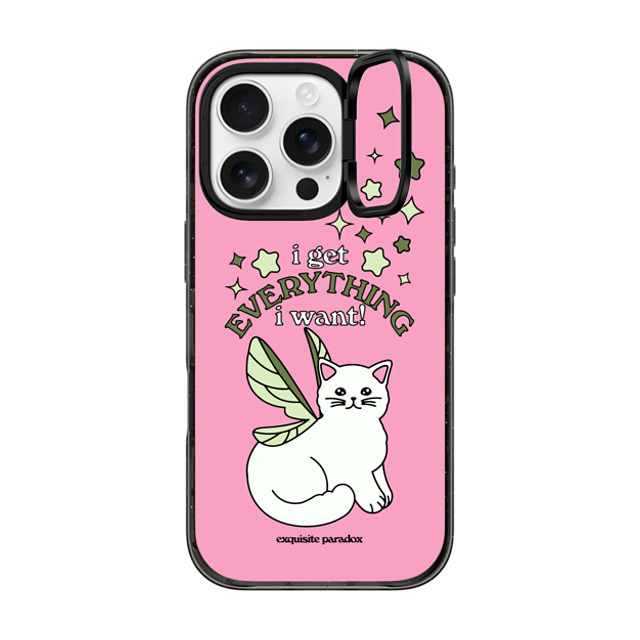 The Exquisite Paradox x CASETiFY iPhone 16 Pro ケース Animal,Cartoon ブラック インパクトリングスタンドケース MagSafe対応 Fairy Cat by Exquisite Paradox Father's Day The Exquisite Paradox x CASETiFY iPhone 16 Pro ケース Animal,Cartoon ブラック インパクトリングスタンドケース MagSafe対応 Fairy Cat by Exquisite Paradox Father's Day