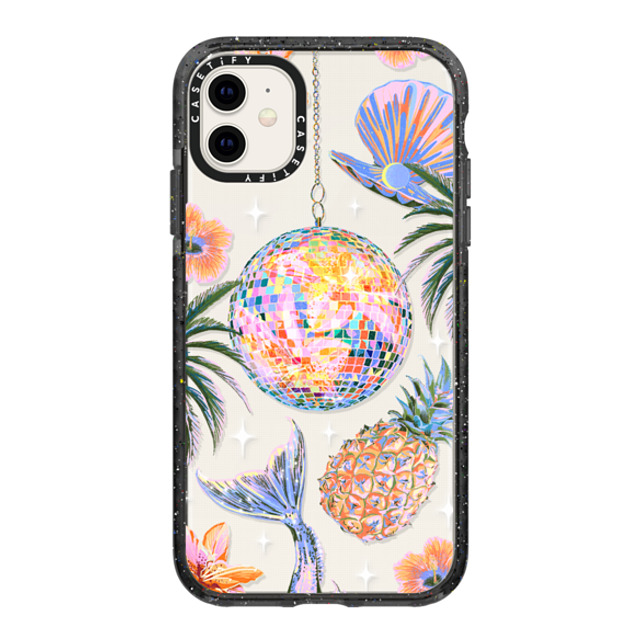 Izzy Lawrence Studio x CASETiFY iPhone 11 ケース ブラック インパクトケース Tropical Disco