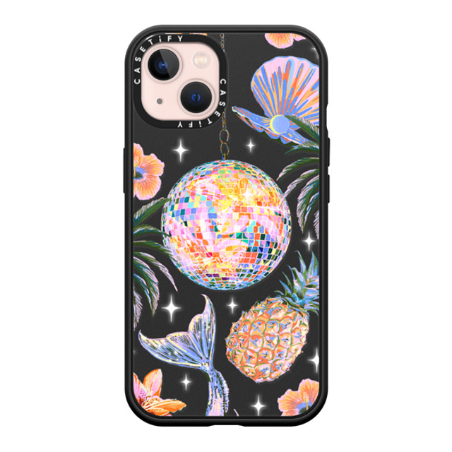 Izzy Lawrence Studio x CASETiFY iPhone 13 ケース マットブラック インパクトケース MagSafe対応 Tropical Disco