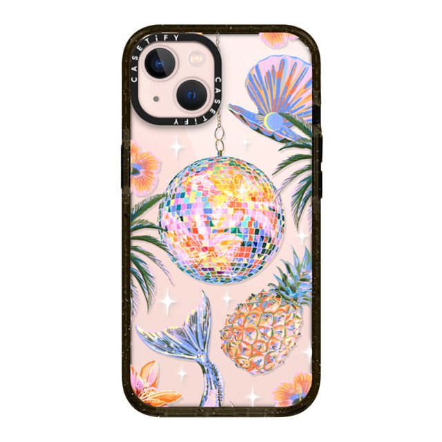 Izzy Lawrence Studio x CASETiFY iPhone 13 ケース ブラック インパクトケース Tropical Disco