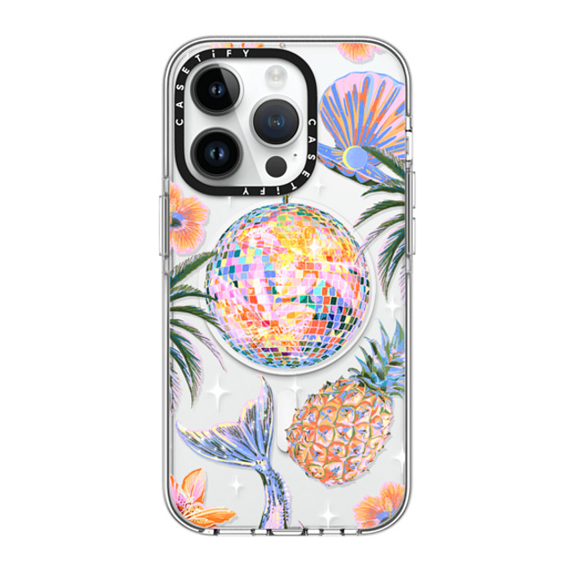 Izzy Lawrence Studio x CASETiFY iPhone 14 Pro ケース クリア クリア ケース MagSafe対応 Tropical Disco