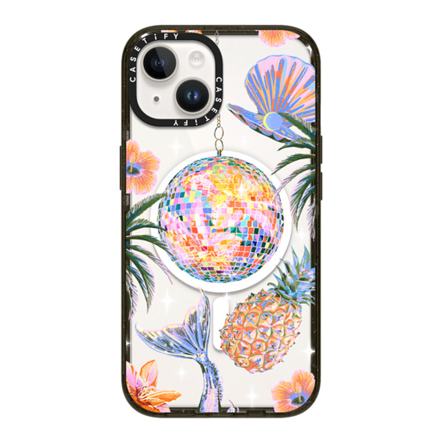 Izzy Lawrence Studio x CASETiFY iPhone 14 ケース ブラック インパクトケース MagSafe対応 Tropical Disco