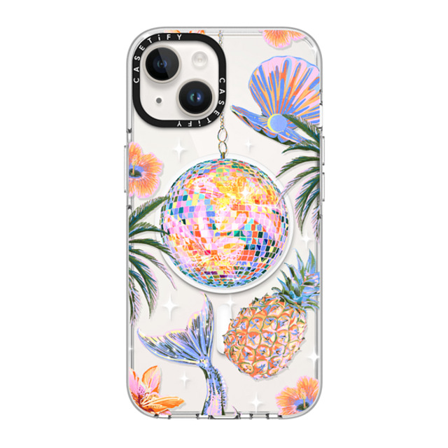 Izzy Lawrence Studio x CASETiFY iPhone 14 ケース クリア クリア ケース MagSafe対応 Tropical Disco