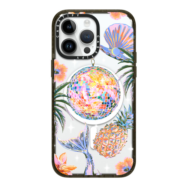 Izzy Lawrence Studio x CASETiFY iPhone 14 Pro Max ケース ブラック インパクトケース MagSafe対応 Tropical Disco