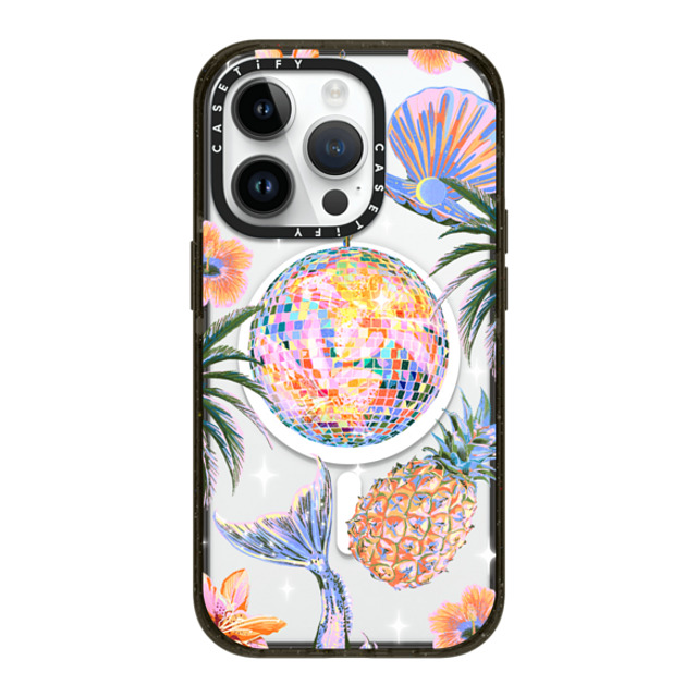 Izzy Lawrence Studio x CASETiFY iPhone 14 Pro ケース ブラック インパクトケース MagSafe対応 Tropical Disco