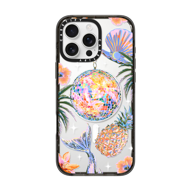 Izzy Lawrence Studio x CASETiFY iPhone 16 Pro Max ケース ブラック インパクトケース MagSafe対応 Tropical Disco