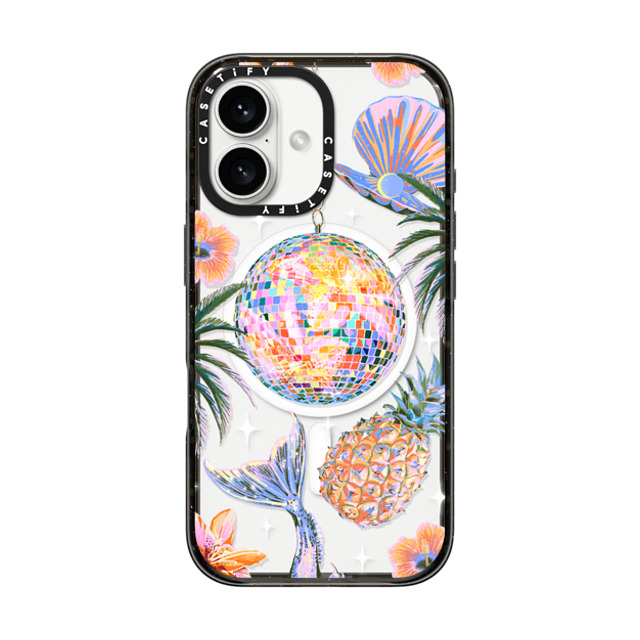 Izzy Lawrence Studio x CASETiFY iPhone 16 ケース ブラック インパクトケース MagSafe対応 Tropical Disco