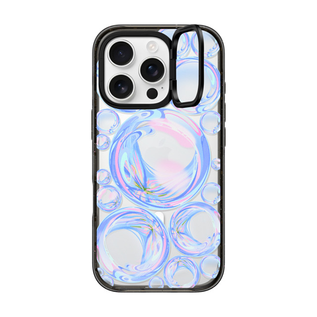 Izzy Lawrence Studio x CASETiFY iPhone 16 Pro ケース ブラック インパクトリングスタンドケース MagSafe対応 Bubble Energy Father's Day Izzy Lawrence Studio x CASETiFY iPhone 16 Pro ケース ブラック インパクトリングスタンドケース MagSafe対応 Bubble Energy Father's Day
