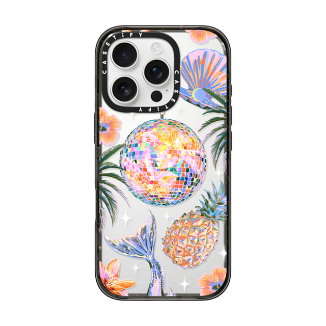 Izzy Lawrence Studio x CASETiFY iPhone 16 Pro ケース ブラック インパクトケース Tropical Disco