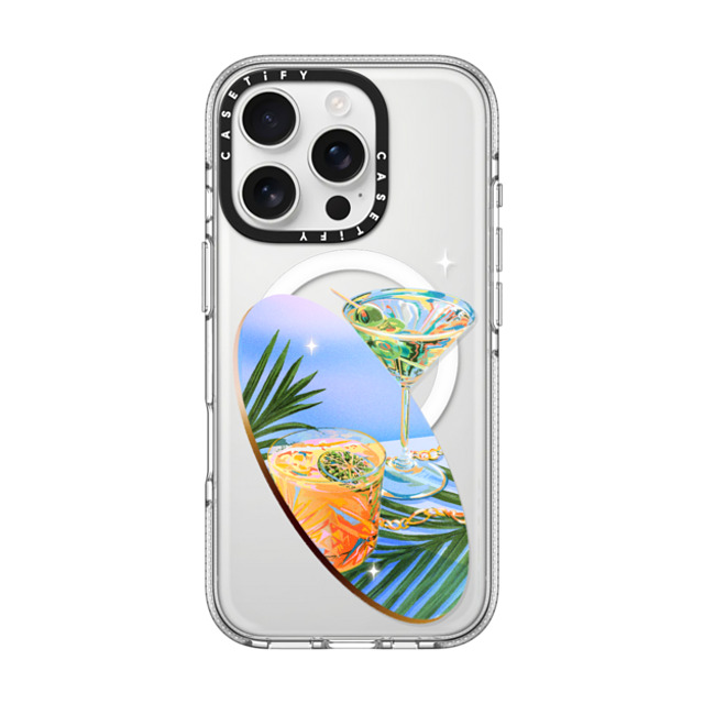 Izzy Lawrence Studio x CASETiFY iPhone 16 Pro ケース Summer,Ocean クリア クリア ケース MagSafe対応 Poolside Father's Day Izzy Lawrence Studio x CASETiFY iPhone 16 Pro ケース Summer,Ocean クリア クリア ケース MagSafe対応 Poolside Father's Day
