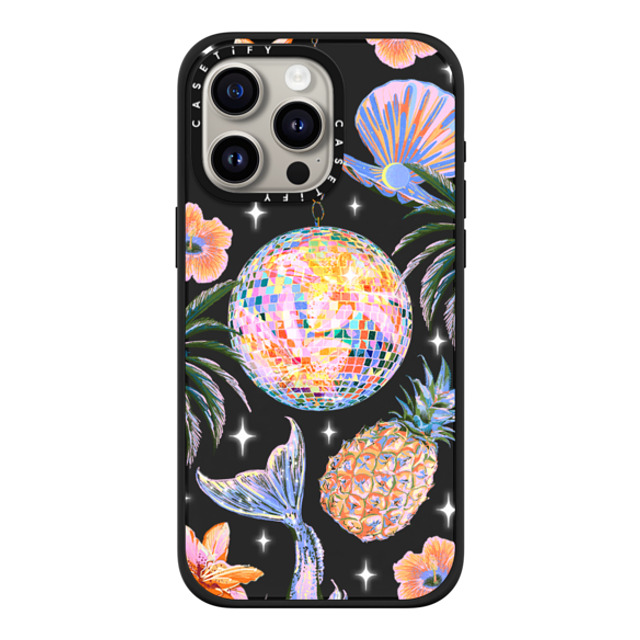 Izzy Lawrence Studio x CASETiFY iPhone 15 Pro Max ケース マットブラック インパクトケース MagSafe対応 Tropical Disco