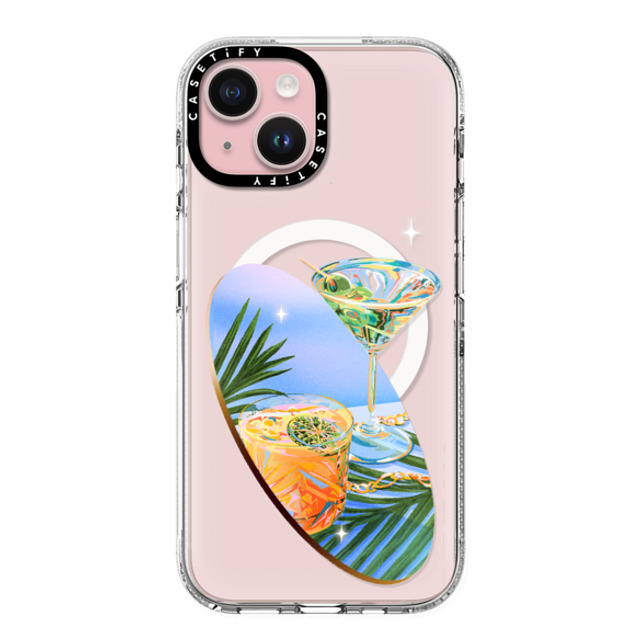 Izzy Lawrence Studio x CASETiFY iPhone 15 Case Summer,Ocean Clear Clear Case MagSafe Compatible Poolside Father's Day Izzy Lawrence Studio x CASETiFY iPhone 15 Case Summer,Ocean Clear Clear Case MagSafe Compatible Poolside Father's Day