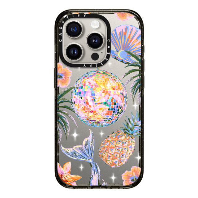 Izzy Lawrence Studio x CASETiFY iPhone 15 Pro ケース ブラック インパクトケース Tropical Disco