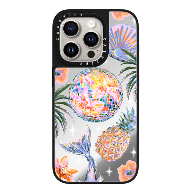 Izzy Lawrence Studio x CASETiFY iPhone 15 Pro Case Silver on Black ミラーケース MagSafe対応 Tropical Disco Izzy Lawrence Studio x CASETiFY iPhone 15 Pro Case Silver on Black ミラーケース MagSafe対応 Tropical Disco