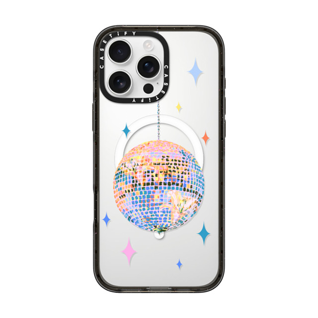 Izzy Lawrence Studio x CASETiFY iPhone 16 Pro Max ケース ブラック インパクトケース MagSafe対応 Disco