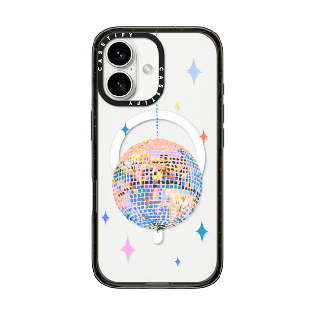 Izzy Lawrence Studio x CASETiFY iPhone 16 ケース ブラック インパクトケース MagSafe対応 Disco