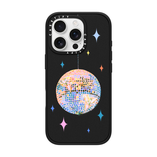 Izzy Lawrence Studio x CASETiFY iPhone 16 Pro ケース マットブラック インパクトケース MagSafe対応 Disco