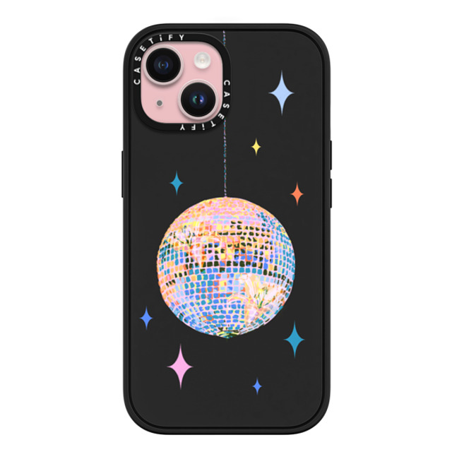 Izzy Lawrence Studio x CASETiFY iPhone 15 ケース マットブラック インパクトケース MagSafe対応 Disco