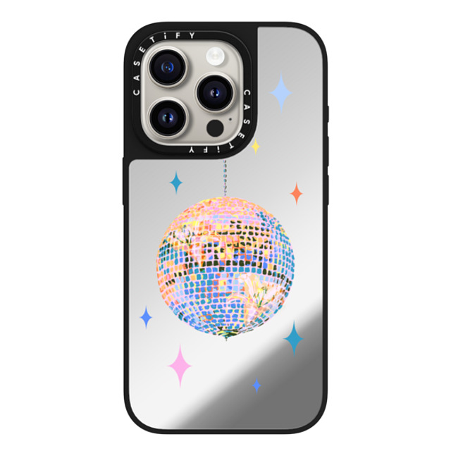 Izzy Lawrence Studio x CASETiFY iPhone 15 Pro Case Silver on Black ミラーケース MagSafe対応 Disco Izzy Lawrence Studio x CASETiFY iPhone 15 Pro Case Silver on Black ミラーケース MagSafe対応 Disco
