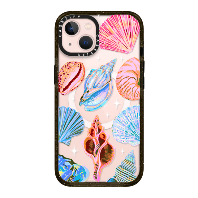 Izzy Lawrence Studio x CASETiFY iPhone 13 ケース ブラック インパクトケース MagSafe対応 Seashell