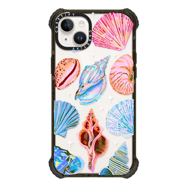 Izzy Lawrence Studio x CASETiFY iPhone 14 Plus ケース ブラック ウルトラインパクトケース Seashell