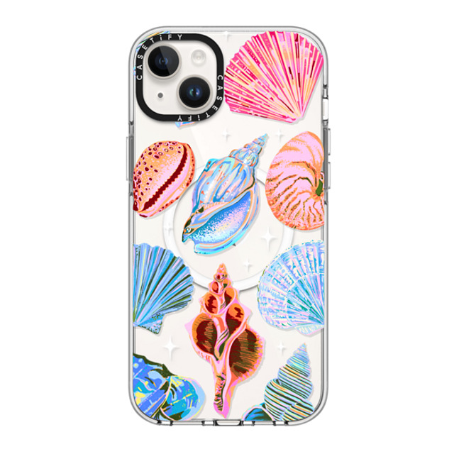 Izzy Lawrence Studio x CASETiFY iPhone 14 Plus ケース クリア クリア ケース MagSafe対応 Seashell