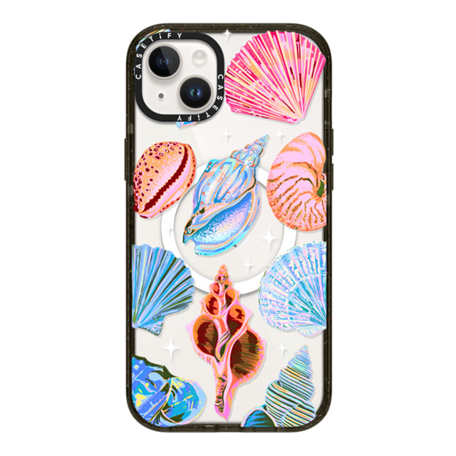 Izzy Lawrence Studio x CASETiFY iPhone 14 Plus ケース Summer,Ocean ブラック インパクトケース MagSafe対応 Seashell Mother's Day Izzy Lawrence Studio x CASETiFY iPhone 14 Plus ケース Summer,Ocean ブラック インパクトケース MagSafe対応 Seashell Mother's Day