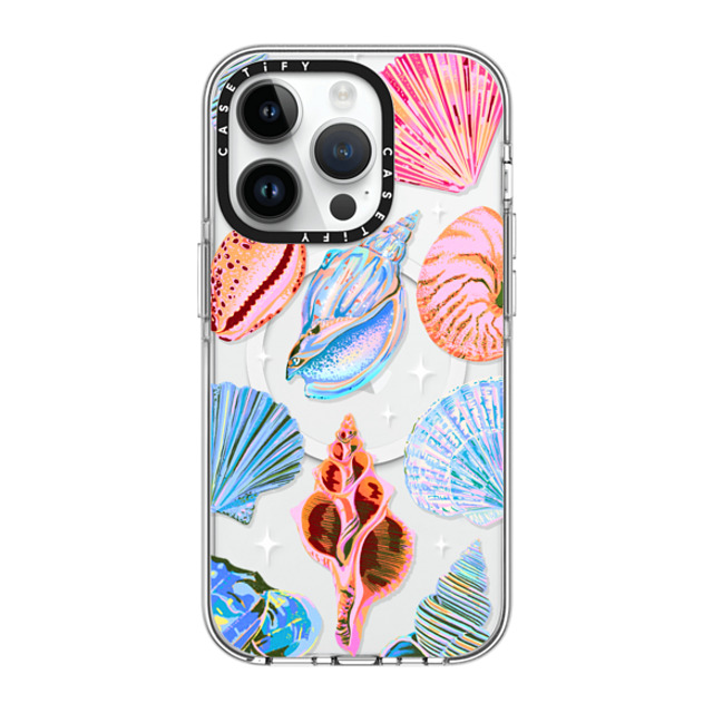 Izzy Lawrence Studio x CASETiFY iPhone 14 Pro ケース クリア クリア ケース MagSafe対応 Seashell