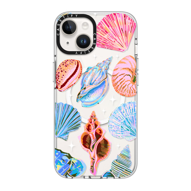 Izzy Lawrence Studio x CASETiFY iPhone 14 ケース クリア クリア ケース MagSafe対応 Seashell