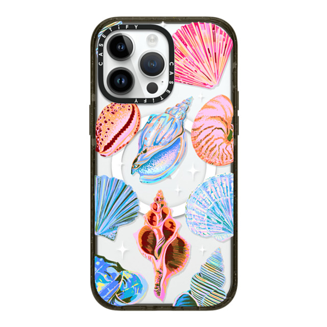 Izzy Lawrence Studio x CASETiFY iPhone 14 Pro Max ケース ブラック インパクトケース MagSafe対応 Seashell