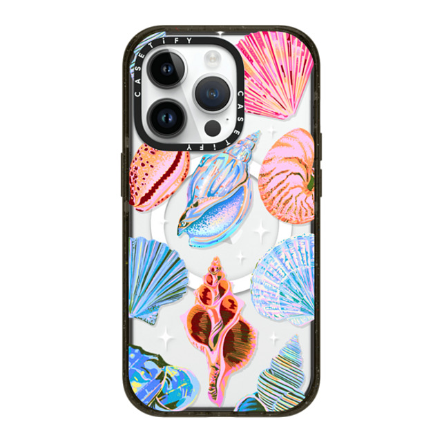 Izzy Lawrence Studio x CASETiFY iPhone 14 Pro ケース ブラック インパクトケース MagSafe対応 Seashell