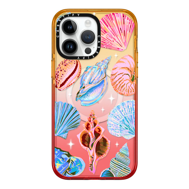 Izzy Lawrence Studio x CASETiFY iPhone 14 Pro Max ケース Peach Haze インパクトケース MagSafe対応 Seashell