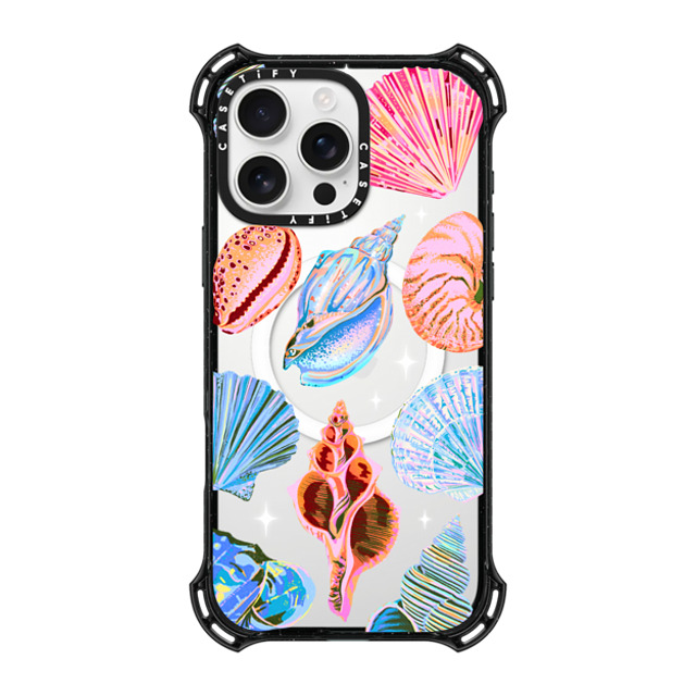 Izzy Lawrence Studio x CASETiFY iPhone 16 Pro Max ケース ブラック バウンスケース Seashell