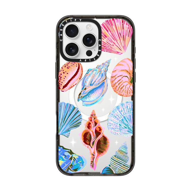 Izzy Lawrence Studio x CASETiFY iPhone 16 Pro Max ケース ブラック インパクトケース MagSafe対応 Seashell