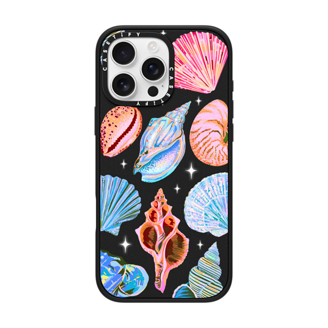 Izzy Lawrence Studio x CASETiFY iPhone 16 Pro Max ケース マットブラック インパクトケース MagSafe対応 Seashell