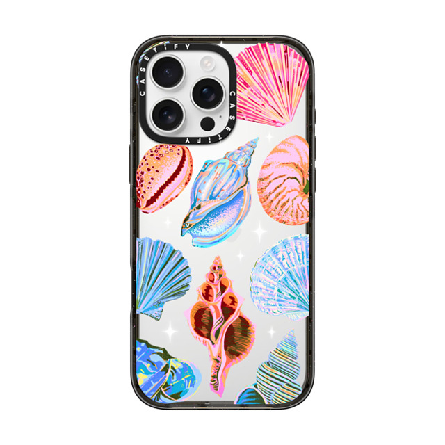 Izzy Lawrence Studio x CASETiFY iPhone 16 Pro Max ケース ブラック インパクトケース Seashell