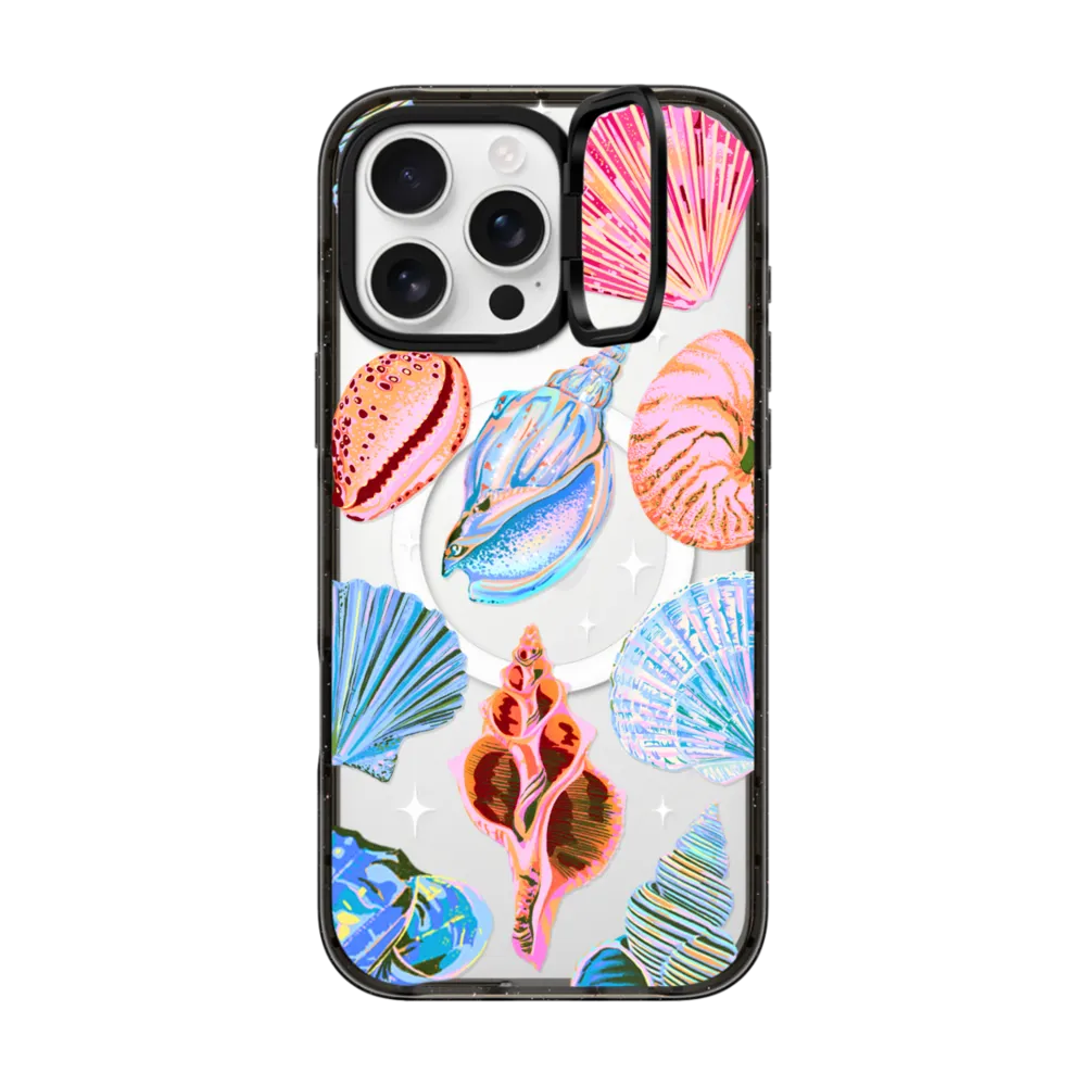 Impact Ring Stand iPhone 16 Pro Max Case MagSafe Compatible - Seashell
