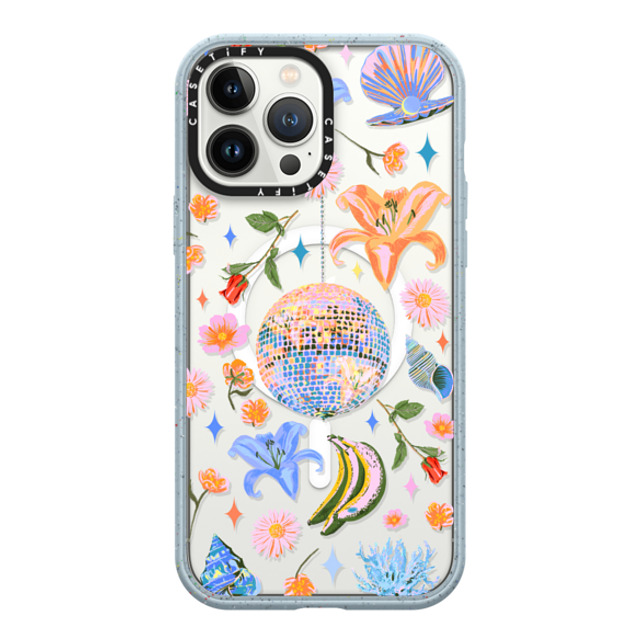 Izzy Lawrence Studio x CASETiFY iPhone 13 Pro Max ケース Matte Vapor Blue インパクトケース MagSafe対応 Disco Magic