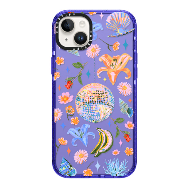 Izzy Lawrence Studio x CASETiFY iPhone 14 Plus ケース Peri Purple インパクトケース Disco Magic