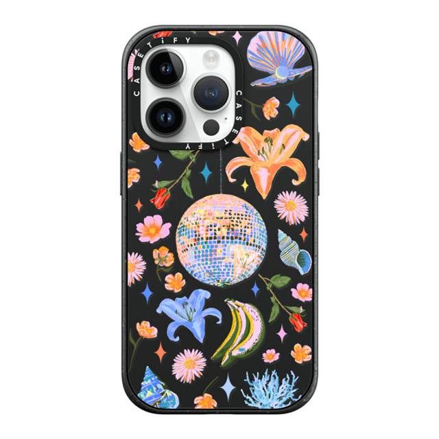 Izzy Lawrence Studio x CASETiFY iPhone 14 Pro ケース マットブラック インパクトケース MagSafe対応 Disco Magic