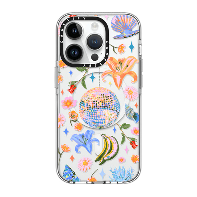 Izzy Lawrence Studio x CASETiFY iPhone 14 Pro Case Clear Clear Case MagSafe Compatible Disco Magic Izzy Lawrence Studio x CASETiFY iPhone 14 Pro Case Clear Clear Case MagSafe Compatible Disco Magic