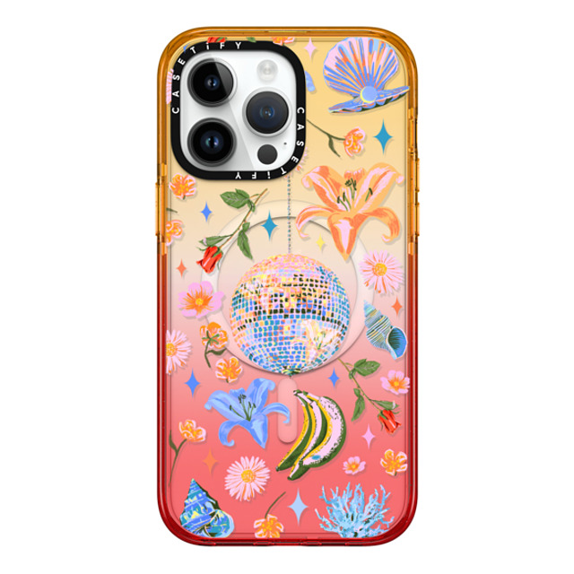 Izzy Lawrence Studio x CASETiFY iPhone 14 Pro Max ケース Peach Haze インパクトケース MagSafe対応 Disco Magic