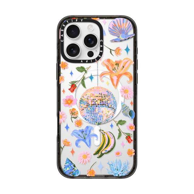 Izzy Lawrence Studio x CASETiFY iPhone 16 Pro Max ケース ブラック インパクトケース MagSafe対応 Disco Magic