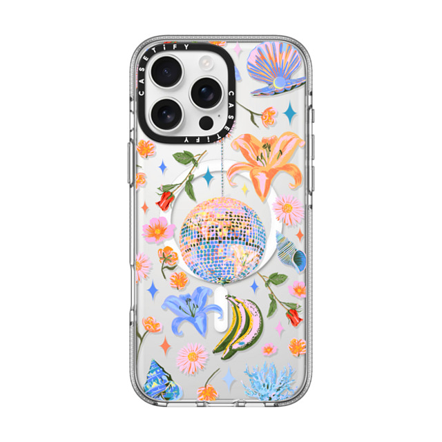 Izzy Lawrence Studio x CASETiFY iPhone 16 Pro Max ケース クリア クリア ケース MagSafe対応 Disco Magic